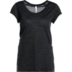 Icebreaker SPHERE SCOOP Tshirt basic black heather. Czarne topy sportowe damskie marki Icebreaker, xs, z lyocellu. Za 259,00 zł.
