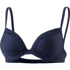 Biustonosz bikini w kolorze granatowym. Niebieskie bikini Najlepsze stroje na plażę, z materiału. W wyprzedaży za 125,95 zł.