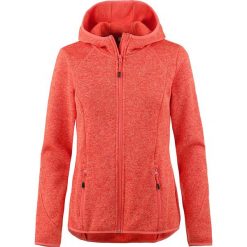 Kurtka polarowa w kolorze koralowym. Czerwone bluzy damskie OCK, z polaru. W wyprzedaży za 99,95 zł.