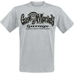 Gas Monkey Garage Hands T-Shirt szary. Szare t-shirty męskie Gas Monkey Garage, l, z nadrukiem, z okrągłym kołnierzem. Za 74,90 zł.