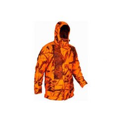 Kurtka myśliwska Sibir 300 CAMOFLUO. Pomarańczowe kurtki męskie SOLOGNAC, xl, bez wzorów, z poliesteru, bez kaptura. Za 499,99 zł.