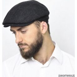 Elegancki kaszkiet męski QUENTIN. Szare czapki męskie Pakamera, bez wzorów, z bawełny, eleganckie. Za 100,00 zł.