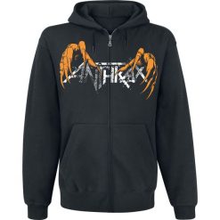 Bejsbolówki męskie: Anthrax Thrash Metal Claw Bluza z kapturem rozpinana czarny