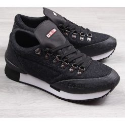 Buty sportowe męskie czarne Big Star EE174486. Czarne buty sportowe męskie BIG STAR, bez zapięcia. Za 131,99 zł.