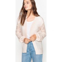 Luźny sweter-narzutka, cienka dzianina. Białe kardigany damskie marki La Redoute Collections, l, z dzianiny. Za 163,76 zł.