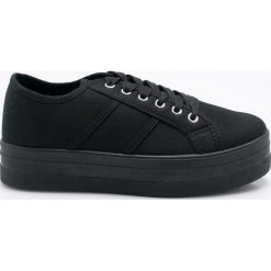 Haily's - Tenisówki. Czarne trampki i tenisówki damskie Haily's, bez wzorów, z materiału, na sznurówki. W wyprzedaży za 59,90 zł.