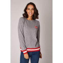 Sweter w kolorze szarym. Szare swetry damskie L'étoile du cachemire, bez wzorów, z kaszmiru, klasyczne, bez rękawów, bez kaptura. W wyprzedaży za 129,95 zł.