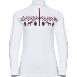 Koszulka funkcyjna "Pazola Reindeer" w kolorze białym. Białe bluzki sportowe damskie Odlo Women, s, bez wzorów, ze skóry, ze stójką, z krótkim rękawem, krótkie, bez kaptura. W wyprzedaży za 209,95 zł.