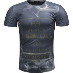 Koszulka męska t-shirt grafitowy Recea. Szare koszulki męskie Recea, s, z nadrukiem, z bawełny, bez kołnierzyka. Za 24,00 zł.