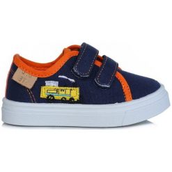 D-D-Step Tenisówki Chłopięce Z Lokomotywą 26 Ciemny Niebieski. Buty chłopięce sportowe D-D-Step. Za 69,00 zł.
