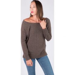 Kaszmirowy sweter w kolorze szarobrązowym. Pomarańczowe swetry damskie Just Cashmere, m, bez wzorów, z kaszmiru, bez rękawów, bez kaptura. W wyprzedaży za 329,95 zł.