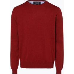 Andrew James - Sweter męski, czerwony. Czerwone swetry męskie marki Andrew James, xl, bez wzorów, prążkowane, z kontrastowym kołnierzykiem, bez kaptura. Za 149,95 zł.