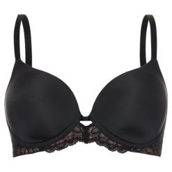 Biustonosz z fiszbiną Triumph Amourette 10198845. Czarne biustonosze Triumph, bez wzorów, z elastanu. W wyprzedaży za 119,00 zł.