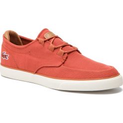 Półbuty LACOSTE - Esparre Deck 119 3 Cma 7-37CMA0026RB6 Red/Lt. Czerwone półbuty męskie Lacoste, na co dzień, bez wzorów, ze skóry ekologicznej, eleganckie, bez zapięcia. W wyprzedaży za 269,00 zł.