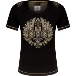 T-shirt AERONAUTICA MILITARE. Czarne bluzki damskie Aeronautica Militare, bez wzorów, z okrągłym kołnierzem. W wyprzedaży za 320,00 zł.