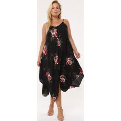 Czarna Sukienka Province. Czarne sukienki damskie Born2be, na lato, xl, bez wzorów, z tkaniny, bez kołnierzyka, bez rękawów, midi. Za 44,99 zł.