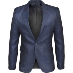 Marynarka męska granatowa elegancka Recea. Koszule męskie Recea, m, bez wzorów, z poliesteru, eleganckie, bez kołnierzyka, bez rękawów. Za 129,99 zł.