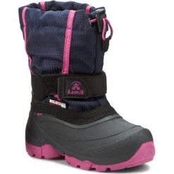 Śniegowce KAMIK - Carver2 NK8569 Navy. Niebieskie śniegowce dziewczęce Kamik, bez zapięcia. W wyprzedaży za 209,00 zł.