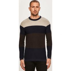 Jack & Jones - Sweter. Szare swetry męskie Jack & Jones, xxl, bez wzorów, z bawełny, z okrągłym kołnierzem, bez kaptura. W wyprzedaży za 79,90 zł.
