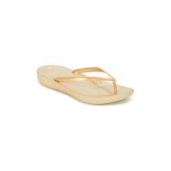 Japonki FitFlop IQUSHION ERGONOMIC FLIP-FLOPS. Żółte klapki damskie marki FitFlop, bez wzorów, bez obcasa. Za 119,00 zł.