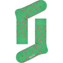 Skarpety Happy Socks Holiday Singles Cane (CAN01-7000). Zielone skarpetki męskie marki Happy Socks, z bawełny. Za 39,99 zł.
