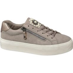 Sneakersy damskie Graceland beżowe. Brązowe sneakersy damskie marki Graceland, z gumy. Za 119,90 zł.