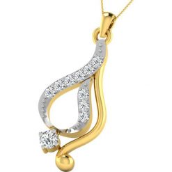 Pozłacany naszyjnik z diamentami - dł. 40 cm. Żółte naszyjniki damskie Vittoria Jewels, z diamentem, srebrne. W wyprzedaży za 259,95 zł.