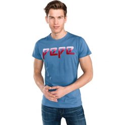 Pepe Jeans Mack Koszulka Niebieski. Niebieskie podkoszulki męskie Pepe Jeans, xxl, z nadrukiem, z bawełny, bez kołnierzyka, krótkie. Za 154,95 zł.