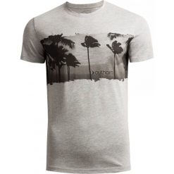 T-shirt męski TSM616 - chłodny jasny szary melanż - Outhorn. Szare koszulki męskie Outhorn, m, bez wzorów, bez kołnierzyka. W wyprzedaży za 29,99 zł.