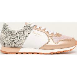 Pepe Jeans - Buty Verona W SET. Białe buty sportowe damskie Pepe Jeans, bez wzorów, z jeansu, sportowe. W wyprzedaży za 259,90 zł.