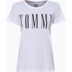 Tommy Jeans - T-shirt damski, czarny. Czarne t-shirty damskie Tommy Jeans, m, z napisami, z jeansu. Za 99,95 zł.