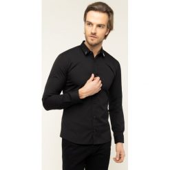 Koszula Hugo Ero3 50421155. Czarne koszule męskie HUGO, xl, bez wzorów, z bawełny, biznesowe, bez kołnierzyka, bez rękawów. W wyprzedaży za 389,00 zł.