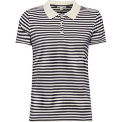 Koszulka polo w kolorze granatowo-kremowym. Niebieskie koszulki damskie Esprit, na co dzień, s, w paski, z bawełny, polo, bez rękawów. W wyprzedaży za 59,95 zł.