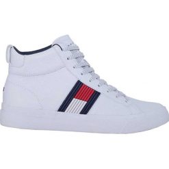 Tommy Hilfiger Męskie trampki Flag Detail High Lea FM0FM01713-100 (rozmiar 42). Trampki męskie TOMMY HILFIGER, bez wzorów, bez zapięcia. W wyprzedaży za 466,00 zł.
