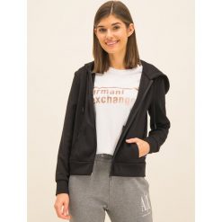 Bluza Armani Exchange 8NYM75 Y9L7Z 1200. Czarne bluzy damskie Armani Exchange, xs, bez wzorów, z elastanu, bez rękawów, bez kaptura. W wyprzedaży za 449,00 zł.