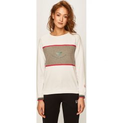 EA7 Emporio Armani - Bluza. Białe bluzy damskie EA7 Emporio Armani, s, z nadrukiem, z elastanu, bez rękawów, bez kaptura. W wyprzedaży za 379,90 zł.