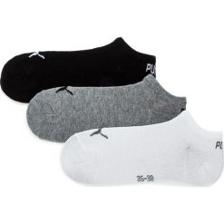Zestaw 3 par niskich skarpet unisex PUMA - 261080001 Grey/White/Black 882. Szare skarpetki damskie Puma, bez wzorów, z elastanu. Za 39,00 zł.