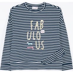 Coccodrillo - Longsleeve dziecięcy 128-146 cm. Niebieskie bluzki dziewczęce COCCODRILLO, z nadrukiem, z dzianiny, z okrągłym kołnierzem, z długim rękawem, długie, bez kaptura. Za 55,90 zł.
