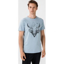 Jack & Jones Roman Koszulka Niebieski. Niebieskie podkoszulki męskie Jack & Jones, s, z nadrukiem, z bawełny, z krótkim rękawem. Za 78,95 zł.