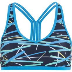 Biustonosz bikini bustier bonprix ciemnoniebieski z nadrukiem. Niebieskie stroje kąpielowe damskie bonprix, z nadrukiem. Za 37,99 zł.