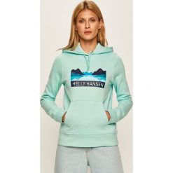 Helly Hansen - Bluza. Szare bluzy damskie Helly Hansen, s, z nadrukiem, z bawełny, bez rękawów, z kapturem. Za 279,90 zł.