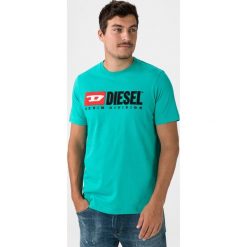 Diesel Just Division Koszulka Niebieski Zielony. Niebieskie koszulki męskie Diesel, xl, z haftami, z bawełny, bez kołnierzyka, z krótkim rękawem, krótkie. Za 154,95 zł.