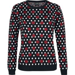 Pussy Deluxe Mixed Dotties Knit Pullover Bluza damska czarny/biały. Białe bluzy rozpinane damskie Pussy Deluxe, m, z dzianiny. Za 164,90 zł.