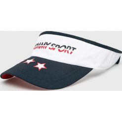 Tommy Hilfiger - Daszek. Niebieskie czapki damskie TOMMY HILFIGER, bez wzorów, z poliesteru. W wyprzedaży za 129,90 zł.