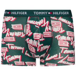 Bokserki TOMMY HILFIGER Flag UM0UM01539. Zielone bokserki męskie TOMMY HILFIGER, bez wzorów, z elastanu. W wyprzedaży za 79,00 zł.