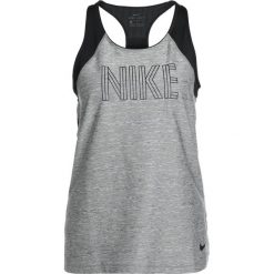 Nike Performance TANK Koszulka sportowa carbon heather/black/black. Szare topy sportowe damskie marki Nike Performance, xl, z elastanu. W wyprzedaży za 126,65 zł.