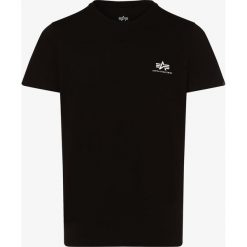 Alpha Industries - T-shirt męski, czarny. Czarne t-shirty męskie s, z nadrukiem. Za 89,95 zł.