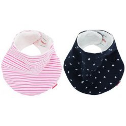 Beemy Śliniaczki Baby Pink & Hearts. Różowe śliniaki marki Beemy, z materiału. Za 49,00 zł.