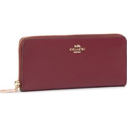Duży Portfel Damski COACH - Bp Smth Slim Acc Zip 73738 GDDPR Gd/Deep Red. Czerwone portfele damskie Coach, bez wzorów, ze skóry. Za 649,00 zł.