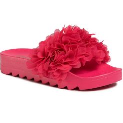 Klapki COLORS OF CALIFORNIA - HC.JINFYEDGE48 Fuxia. Różowe klapki damskie Colors of California, z aplikacjami, ze skóry ekologicznej, bez obcasa. Za 209,00 zł.